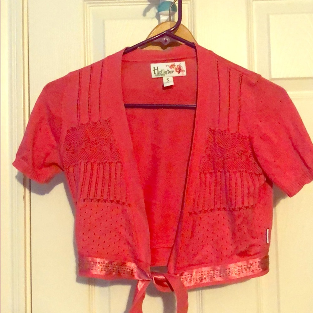 Hollister Pink Cropped Sweater